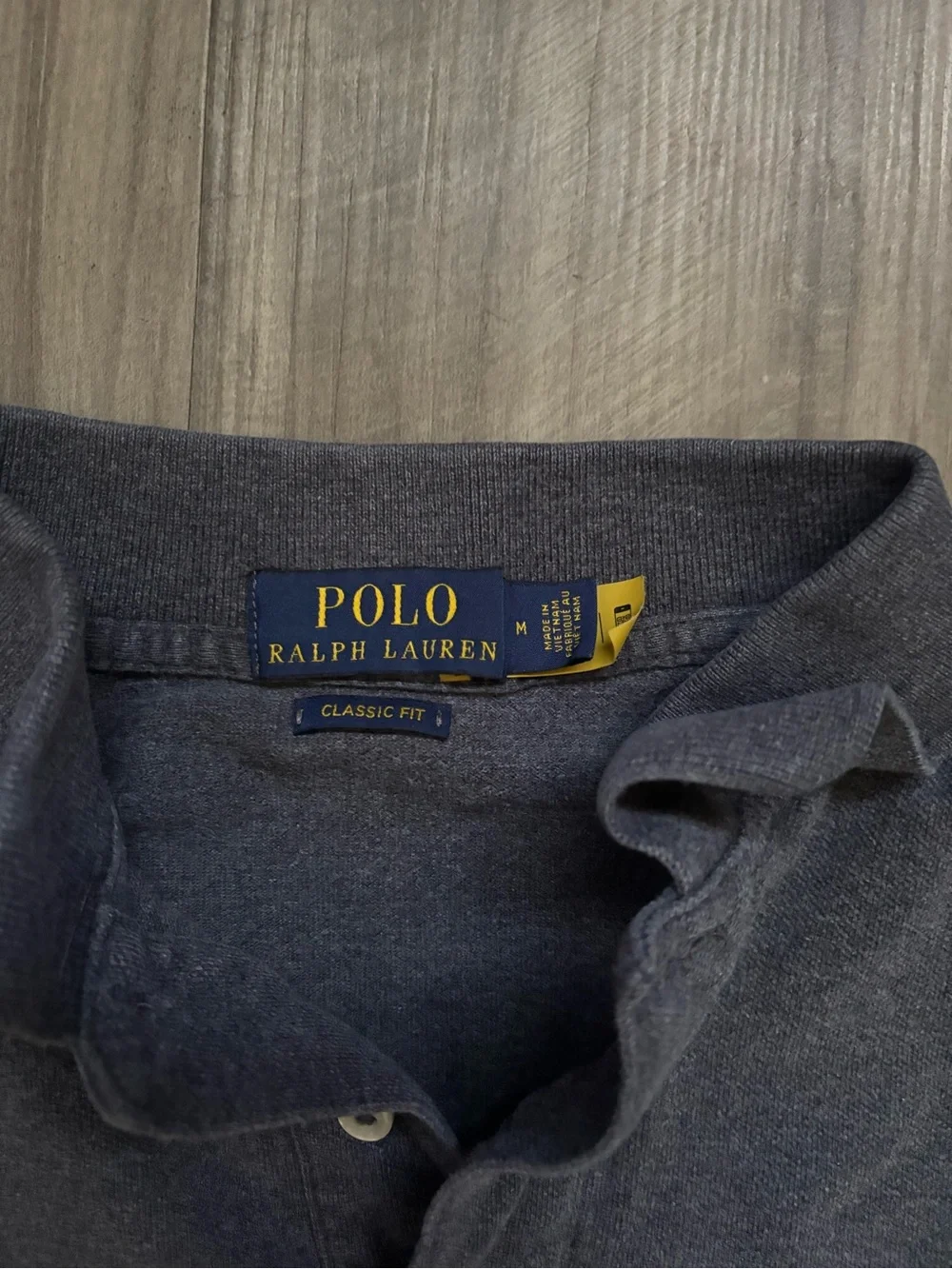 Polo Ralph Lauren Men’s M Regular Mesh Cotton Classic Fit Long Sleeve Polo Gray